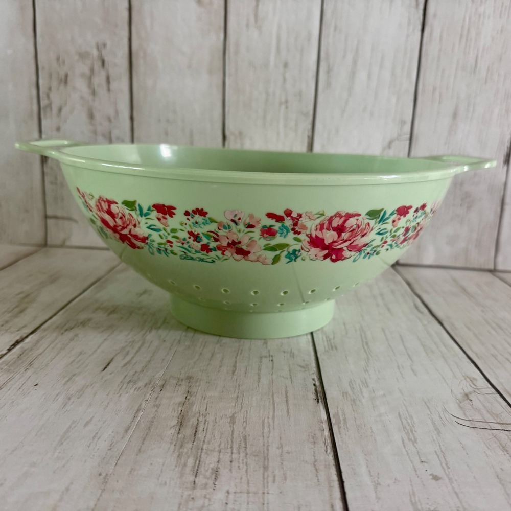 The Pioneer Woman Colander 2 Piece Set 1 & 3 Quart Gorgeous Garden Pattern - Picture 3 of 8